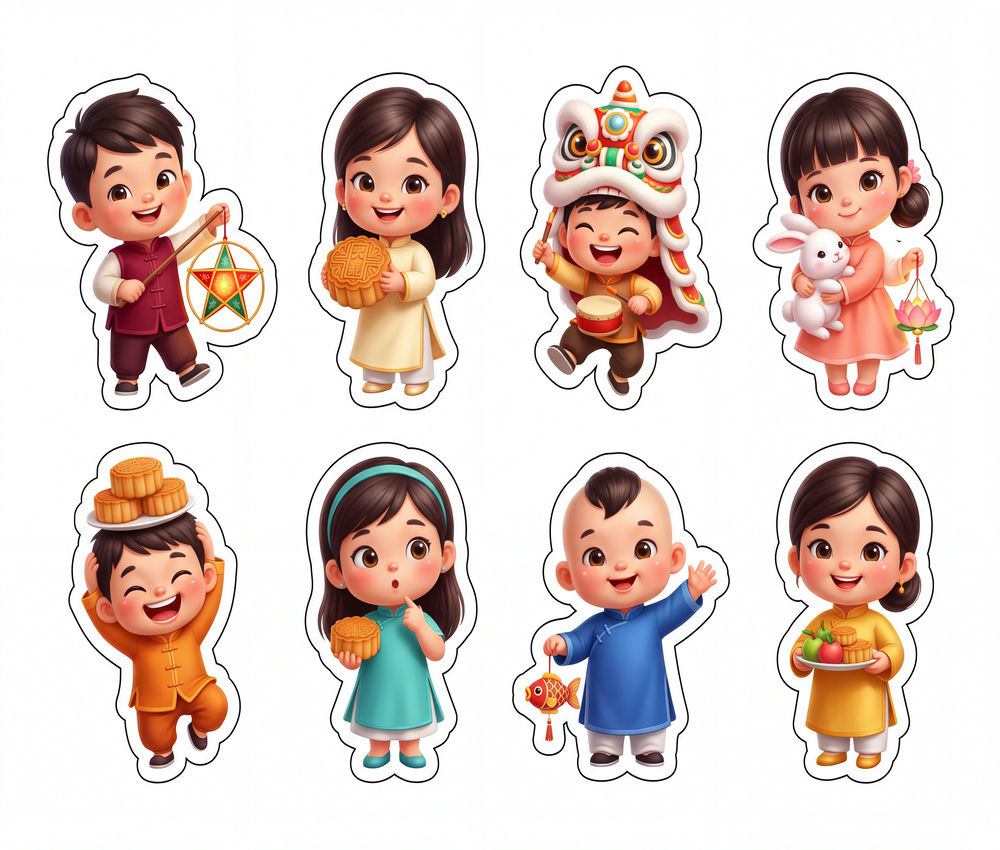Sticker Trung Thu, Em Bé Trung Thu (23)