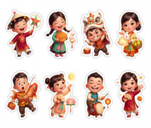Sticker Trung Thu, Em Bé Trung Thu (24)