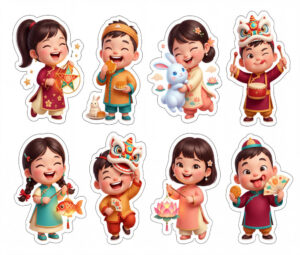 Sticker Trung Thu, Em Bé Trung Thu (26)