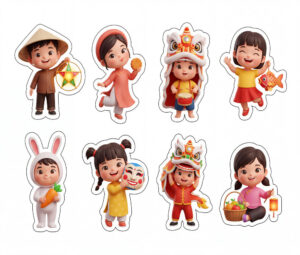 Sticker Trung Thu, Em Bé Trung Thu (3)