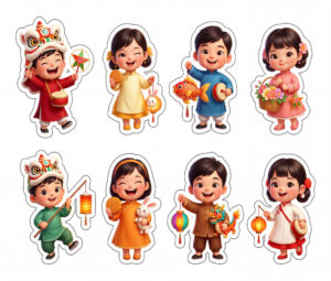 Sticker Trung Thu, Em Bé Trung Thu (32)