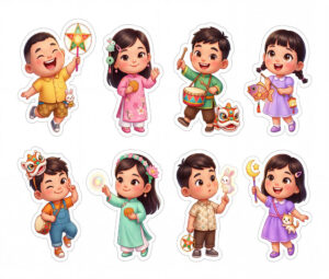 Sticker Trung Thu, Em Bé Trung Thu (34)