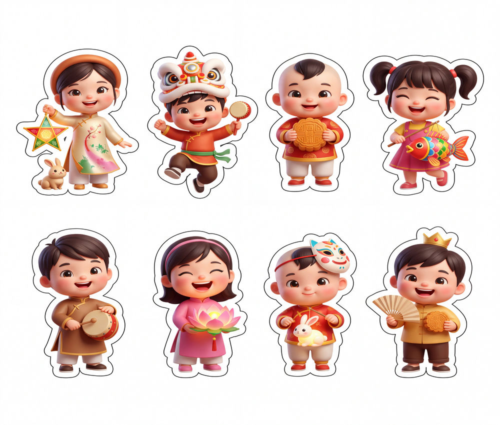 Sticker Trung Thu, Em Bé Trung Thu (4)