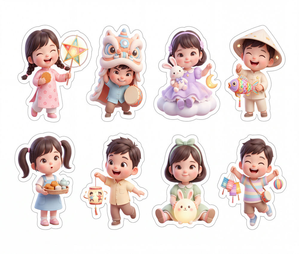Sticker Trung Thu, Em Bé Trung Thu (40)