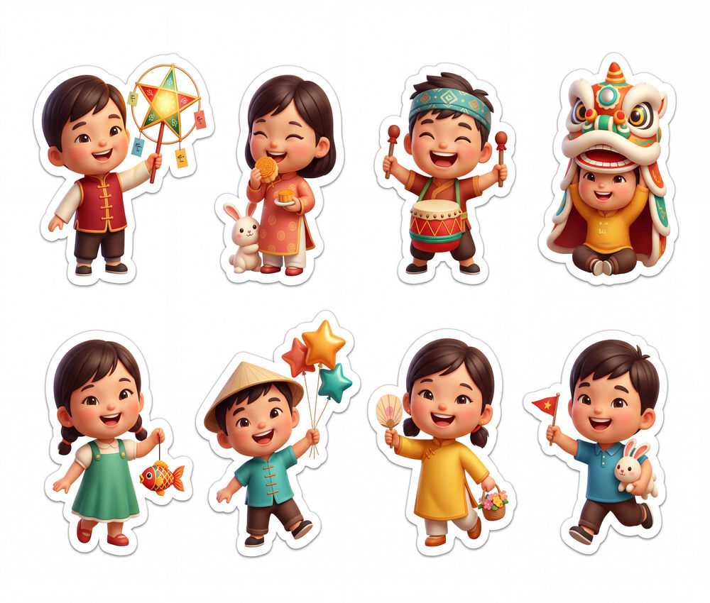 Sticker Trung Thu, Em Bé Trung Thu (43)