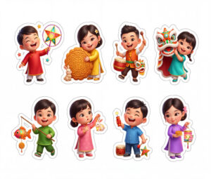 Sticker Trung Thu, Em Bé Trung Thu (44)
