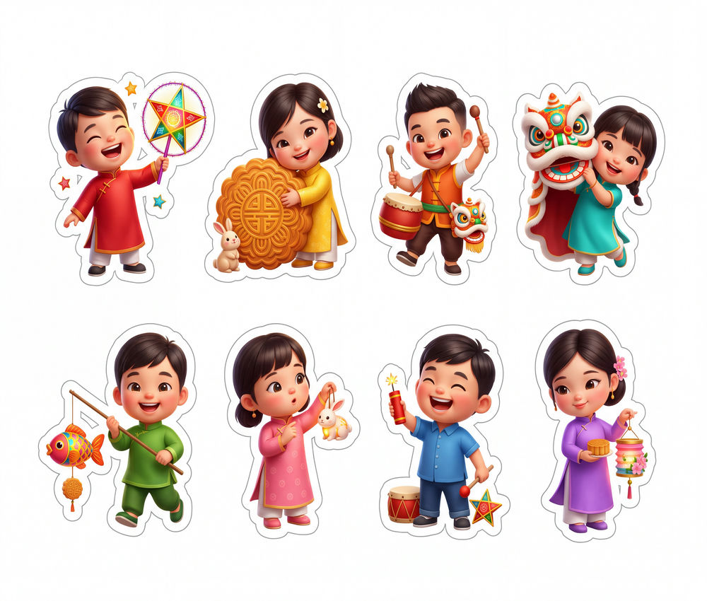 Sticker Trung Thu, Em Bé Trung Thu (44)