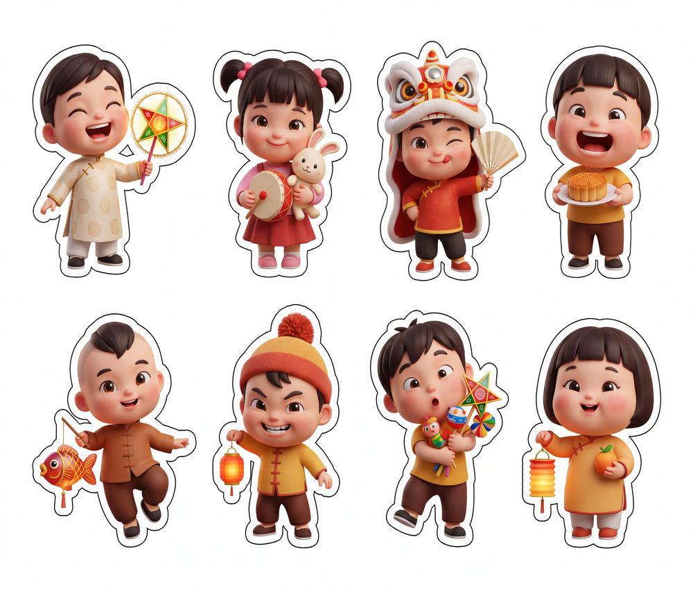 Sticker Trung Thu, Em Bé Trung Thu (45)