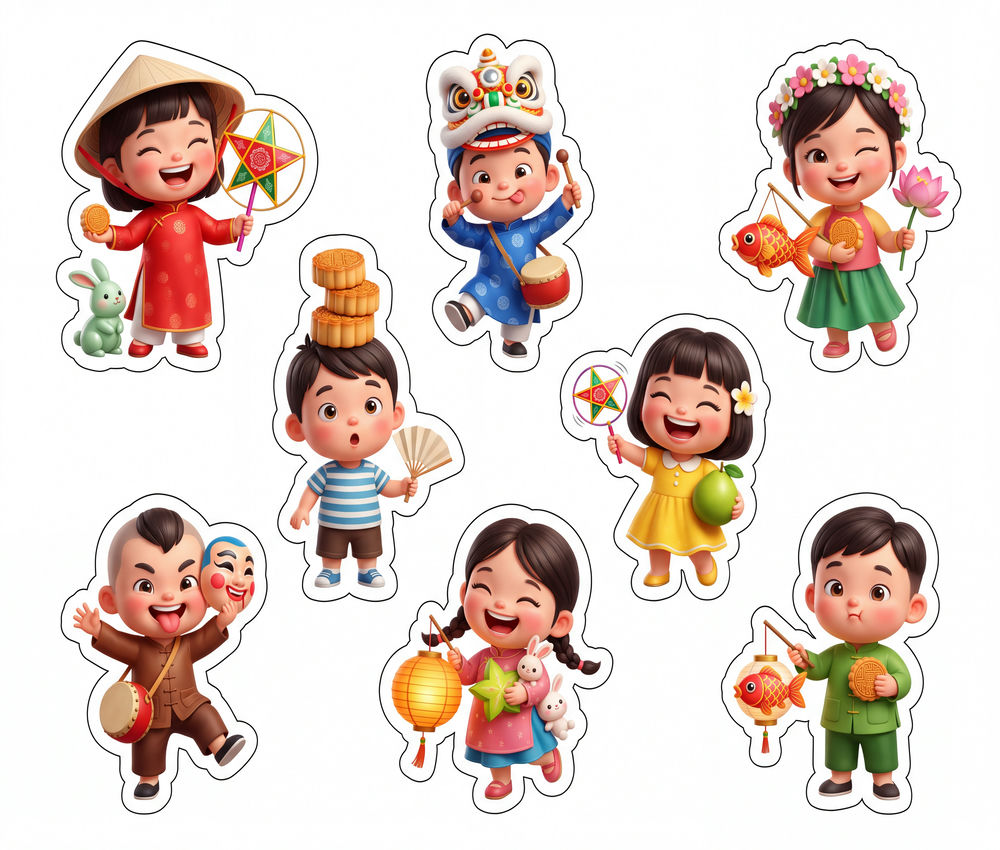 Sticker Trung Thu, Em Bé Trung Thu (46)