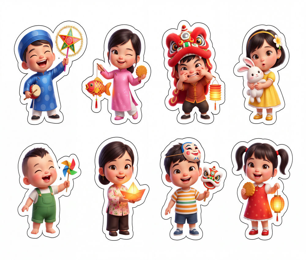 Sticker Trung Thu, Em Bé Trung Thu (48)
