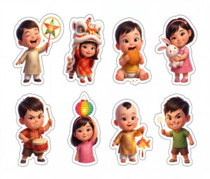 Sticker Trung Thu, Em Bé Trung Thu (50)