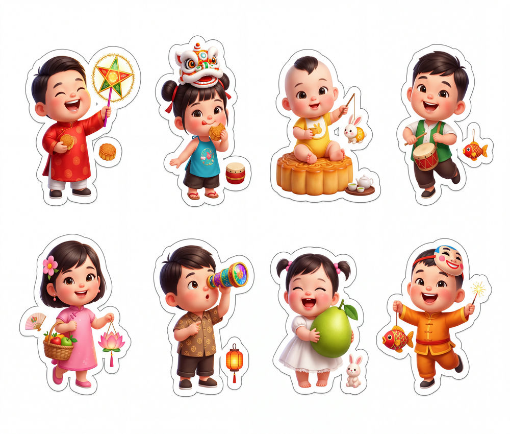Sticker Trung Thu, Em Bé Trung Thu (53)