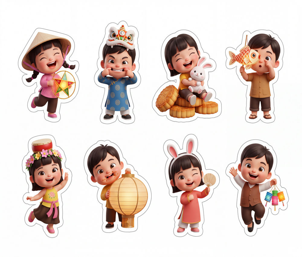 Sticker Trung Thu, Em Bé Trung Thu (54)