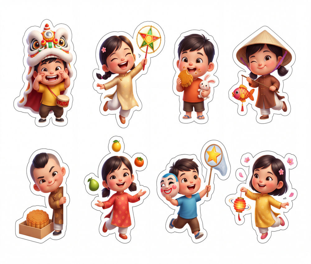 Sticker Trung Thu, Em Bé Trung Thu (55)