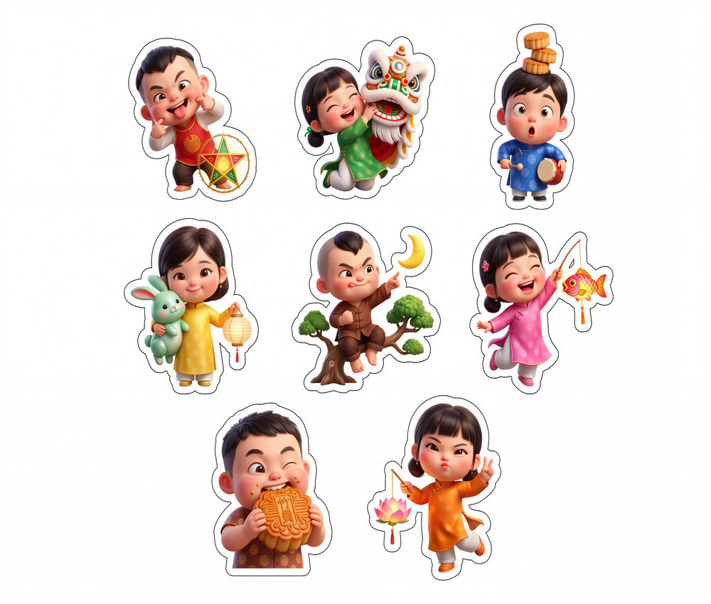 Sticker Trung Thu, Em Bé Trung Thu (56)