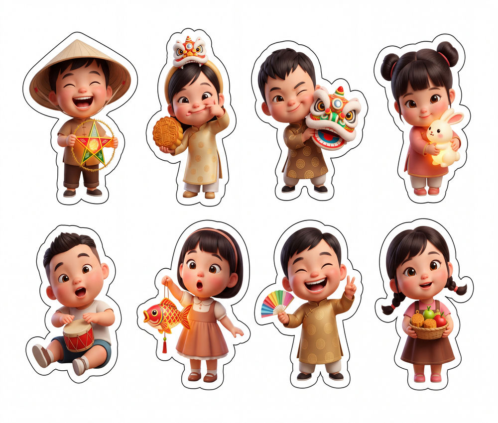 Sticker Trung Thu, Em Bé Trung Thu (57)