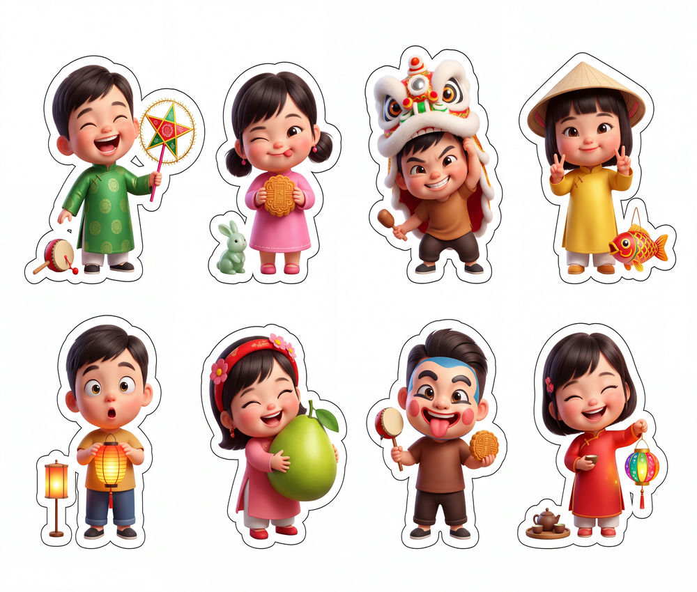Sticker Trung Thu, Em Bé Trung Thu (58)