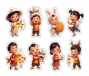 Sticker Trung Thu, Em Bé Trung Thu (59)