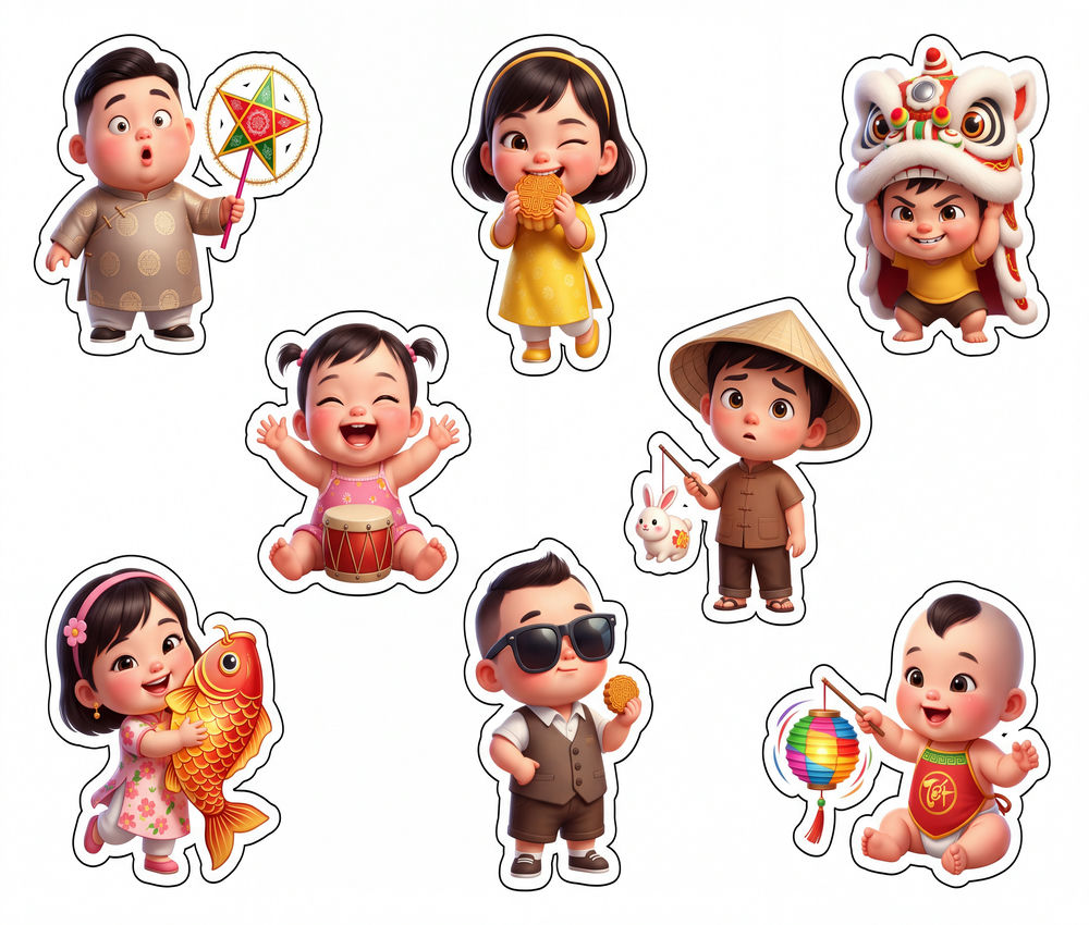 Sticker Trung Thu, Em Bé Trung Thu (60)