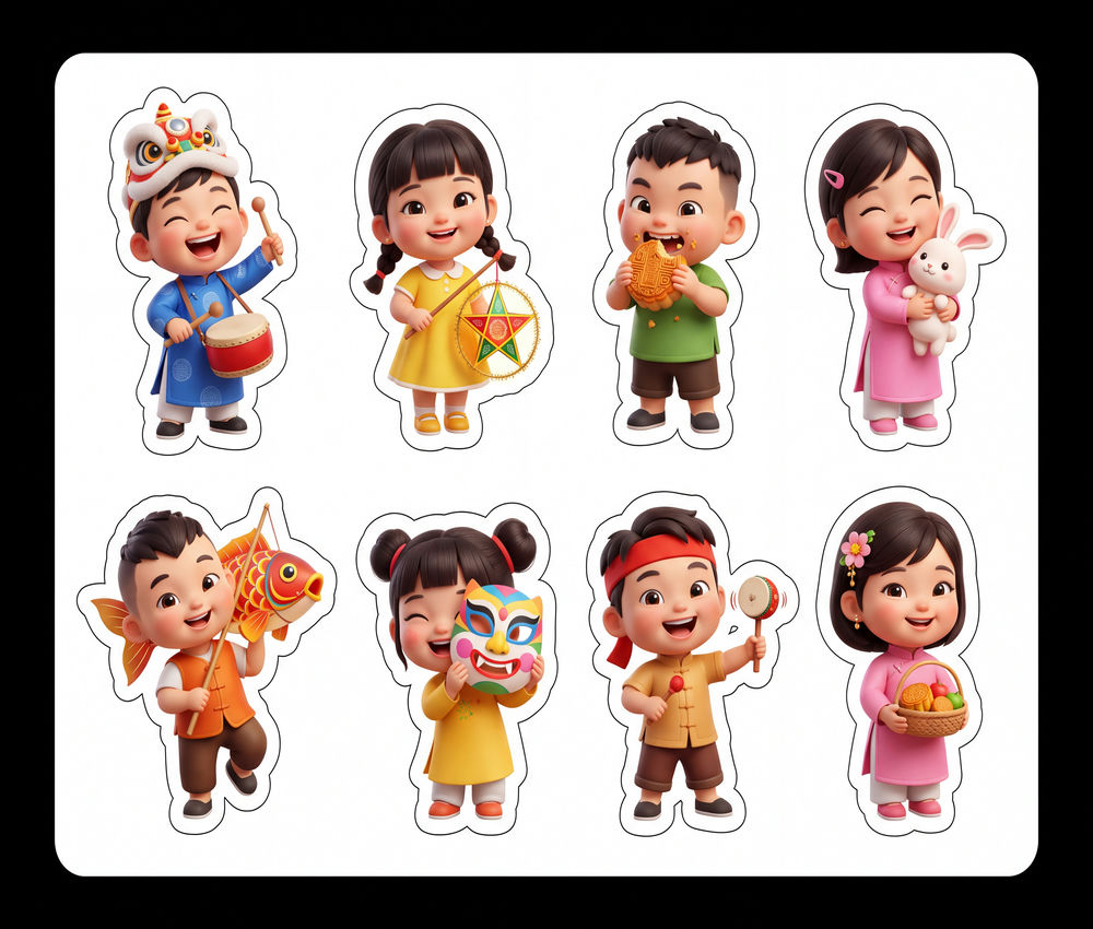 Sticker Trung Thu, Em Bé Trung Thu (61)