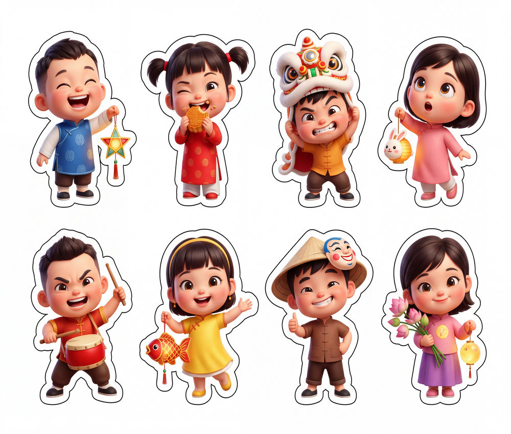 Sticker Trung Thu, Em Bé Trung Thu (62)