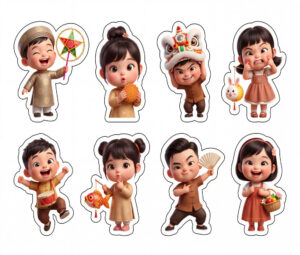 Sticker Trung Thu, Em Bé Trung Thu (64)