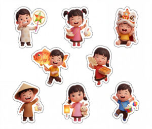 Sticker Trung Thu, Em Bé Trung Thu (65)