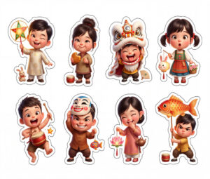 Sticker Trung Thu, Em Bé Trung Thu (66)