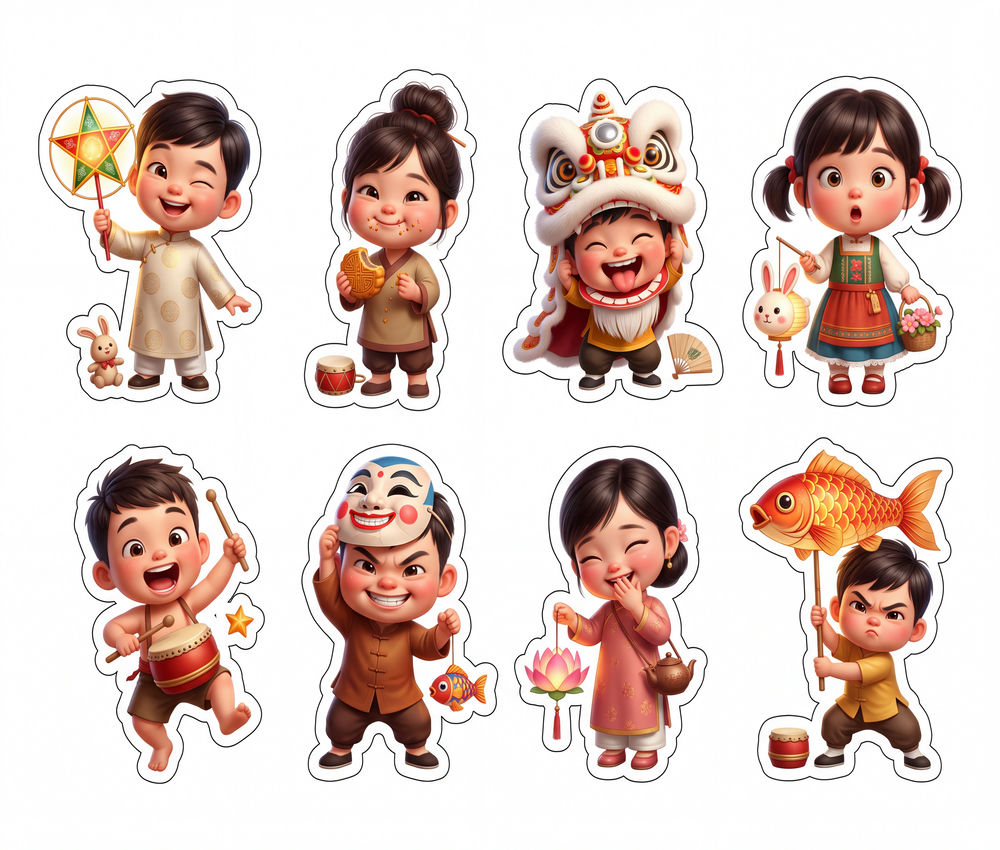 Sticker Trung Thu, Em Bé Trung Thu (66)