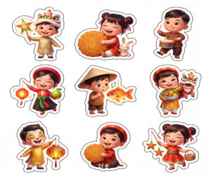 Sticker Trung Thu, Em Bé Trung Thu (7)