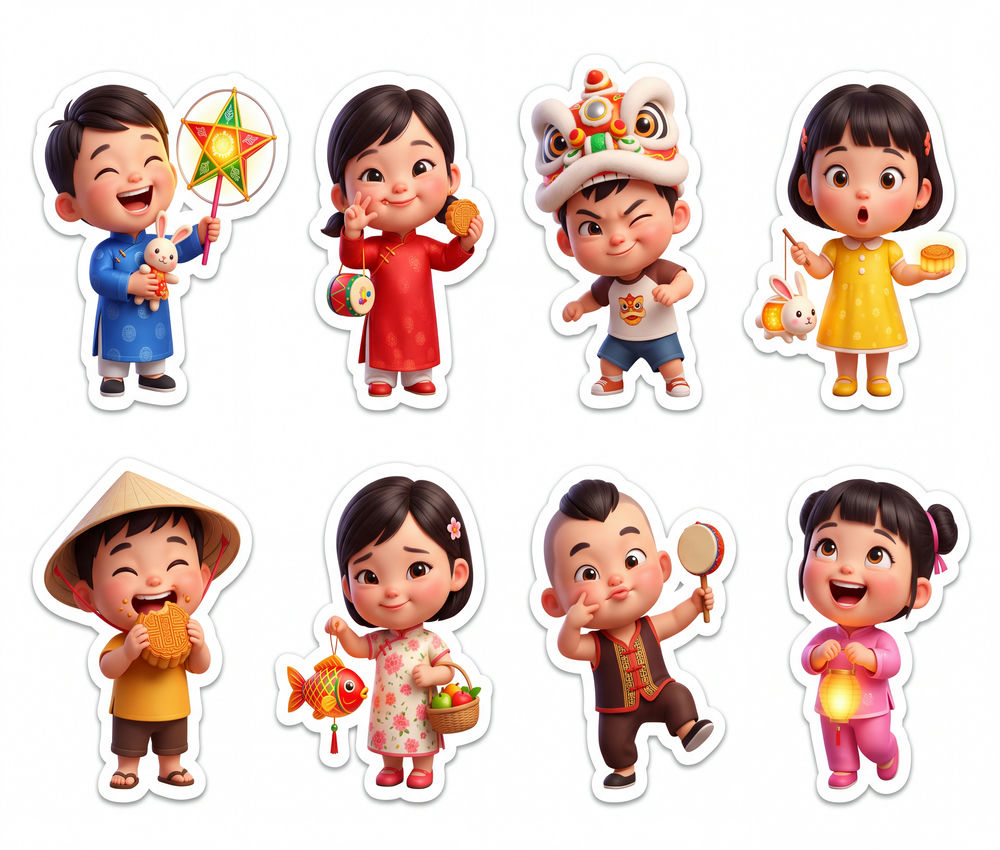 Sticker Trung Thu, Em Bé Trung Thu (70)
