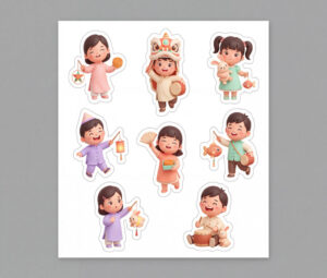 Sticker Trung Thu, Em Bé Trung Thu (8)