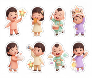 Sticker Trung Thu, Em Bé Trung Thu (9)