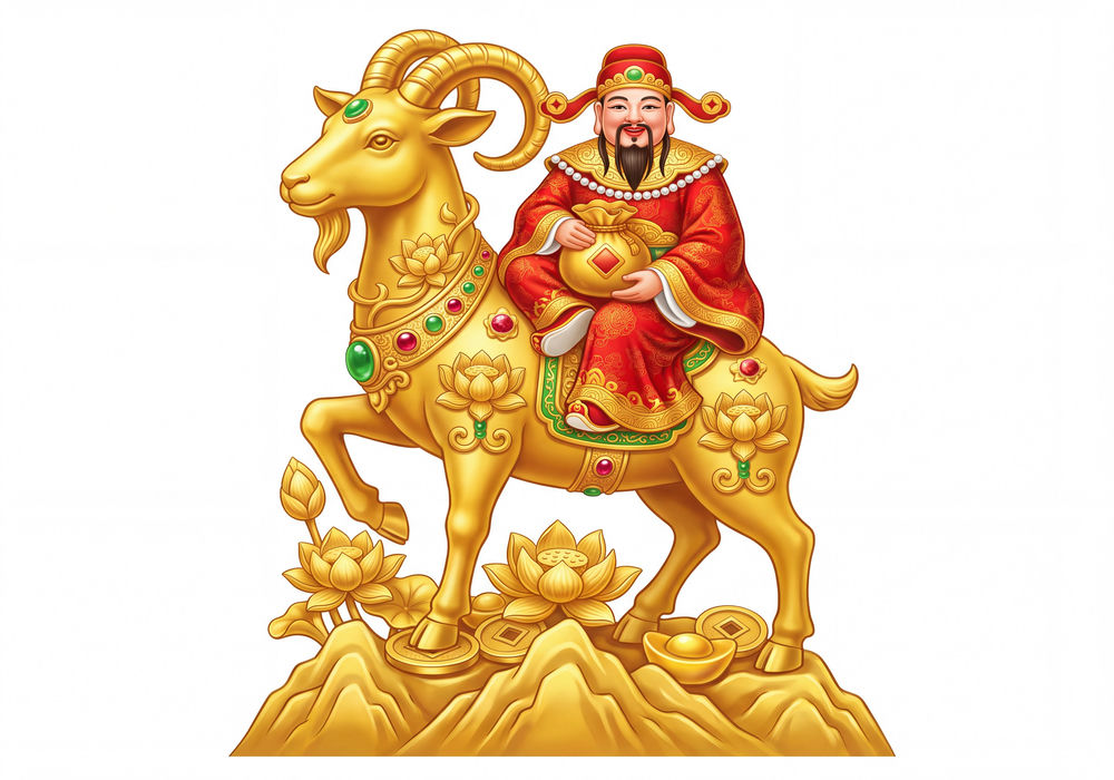 Thần Tài, Hình Ảnh ThầnTài Và Dê Năm Mới (15)