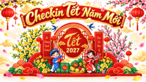 Mẫu Checkin Tết Năm Mới, Tiểu Cảnh Năm Con Dê 2027 6