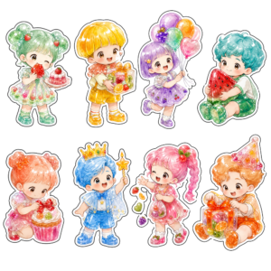 Sticker, Chibi Sinh Nhật, Em Bé Chibi (1)