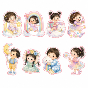 Sticker, Chibi Sinh Nhật, Em Bé Chibi (10)