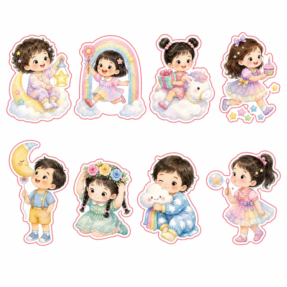 Sticker, Chibi Sinh Nhật, Em Bé Chibi (10)