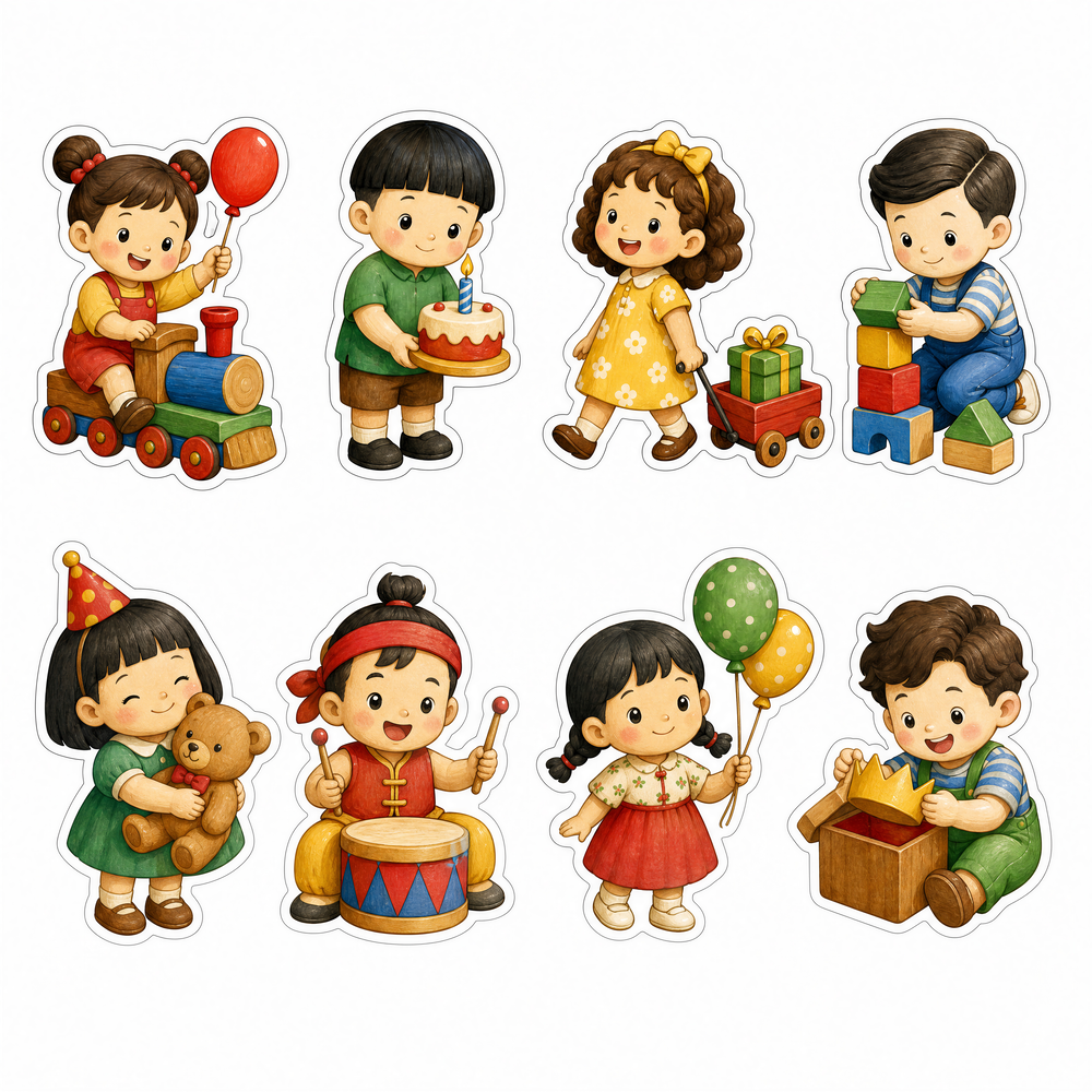 Sticker, Chibi Sinh Nhật, Em Bé Chibi (11)