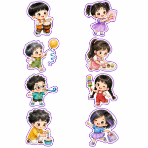 Sticker, Chibi Sinh Nhật, Em Bé Chibi (18)