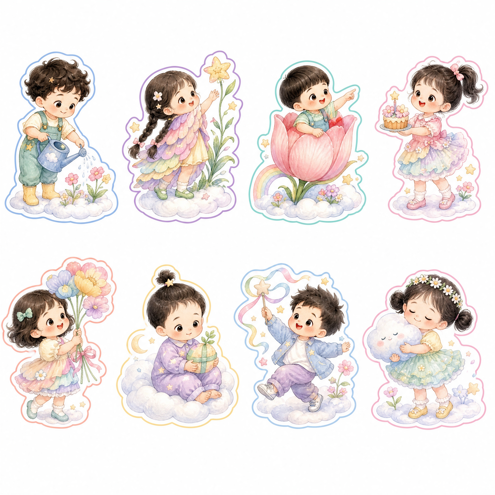 Sticker, Chibi Sinh Nhật, Em Bé Chibi (19)