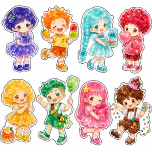 Sticker, Chibi Sinh Nhật, Em Bé Chibi (2)