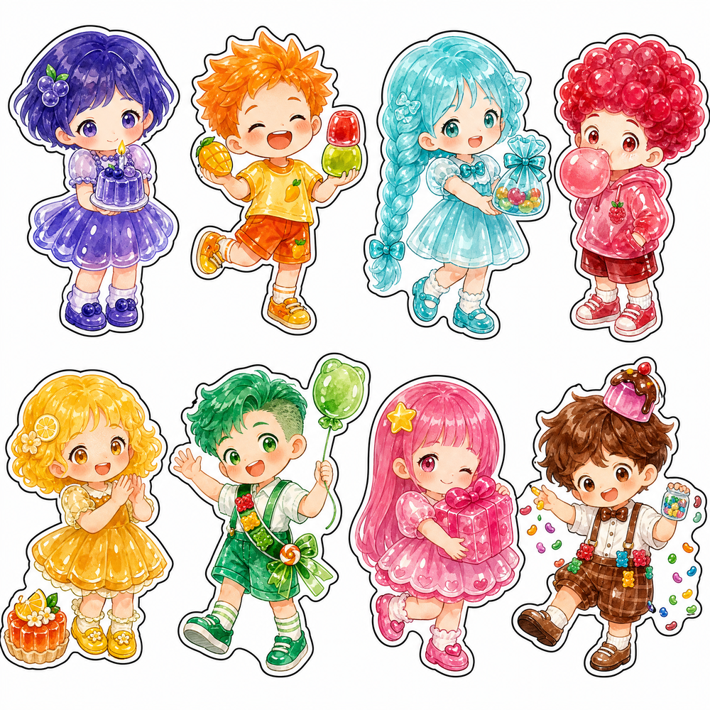 Sticker, Chibi Sinh Nhật, Em Bé Chibi (2)