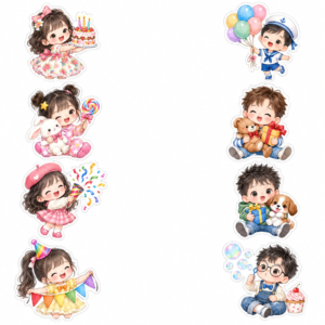 Sticker, Chibi Sinh Nhật, Em Bé Chibi (22)