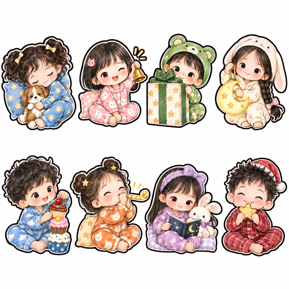 Sticker, Chibi Sinh Nhật, Em Bé Chibi (24)