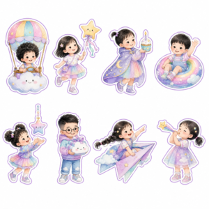 Sticker, Chibi Sinh Nhật, Em Bé Chibi (29)