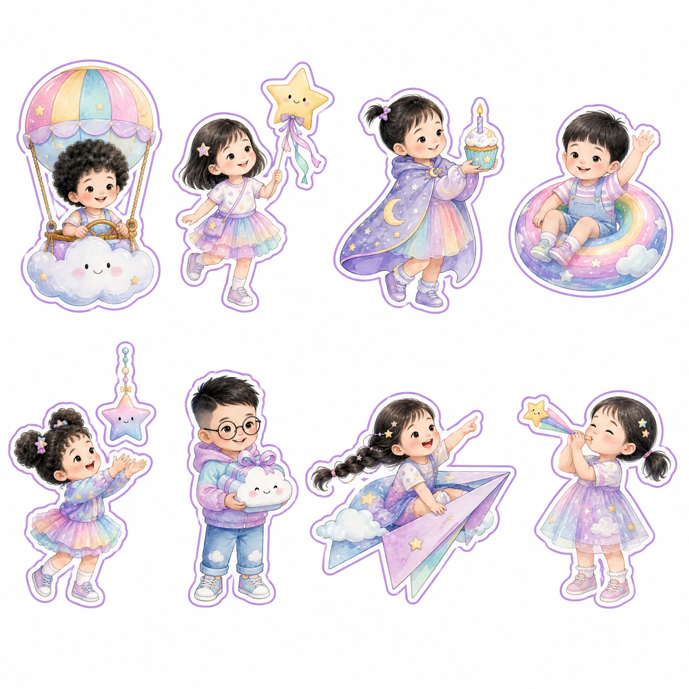 Sticker, Chibi Sinh Nhật, Em Bé Chibi (29)