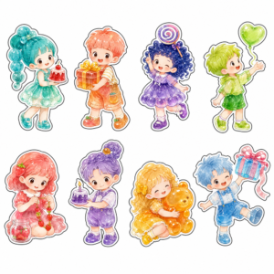 Sticker, Chibi Sinh Nhật, Em Bé Chibi (3)