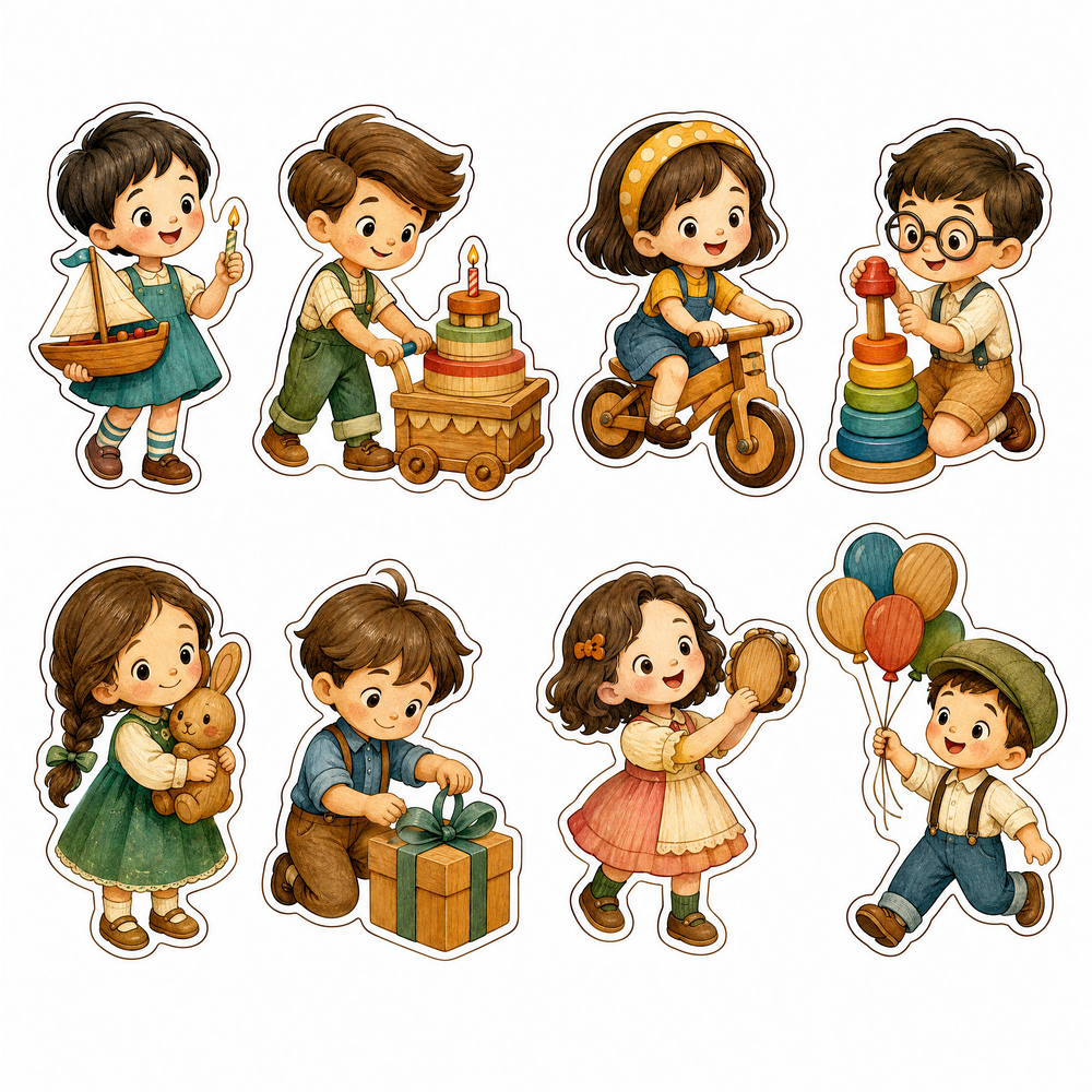 Sticker, Chibi Sinh Nhật, Em Bé Chibi (30)
