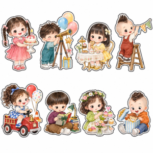 Sticker, Chibi Sinh Nhật, Em Bé Chibi (31)